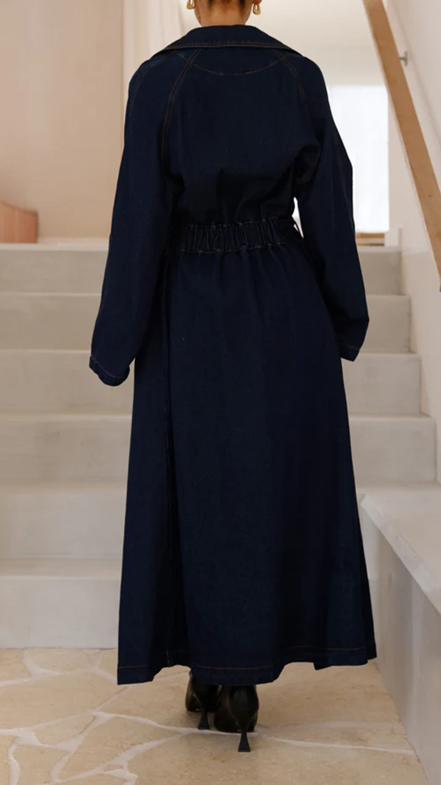 Candice Trench Coat - Indigo - Image 11