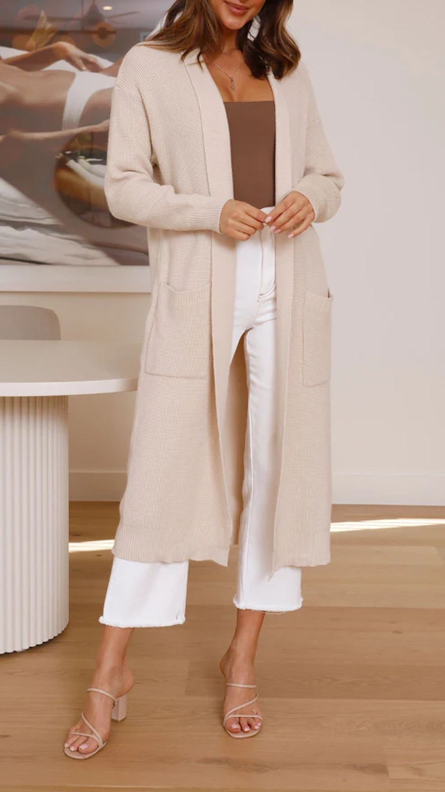 Nadine Cardigan - Beige - Image 4