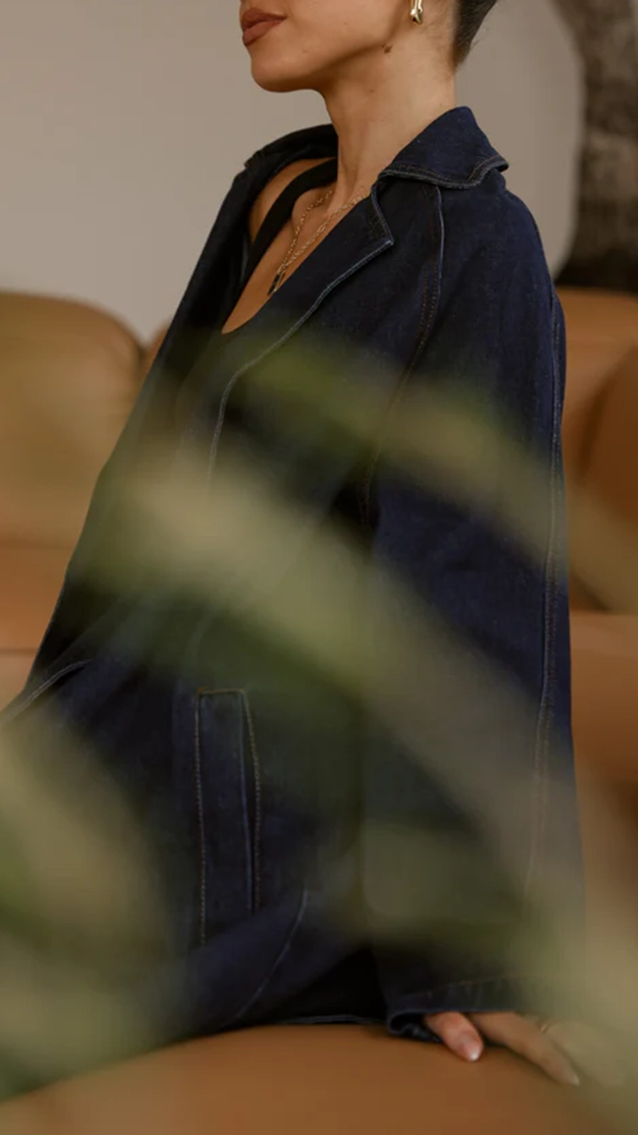 Candice Trench Coat - Indigo - Image 3