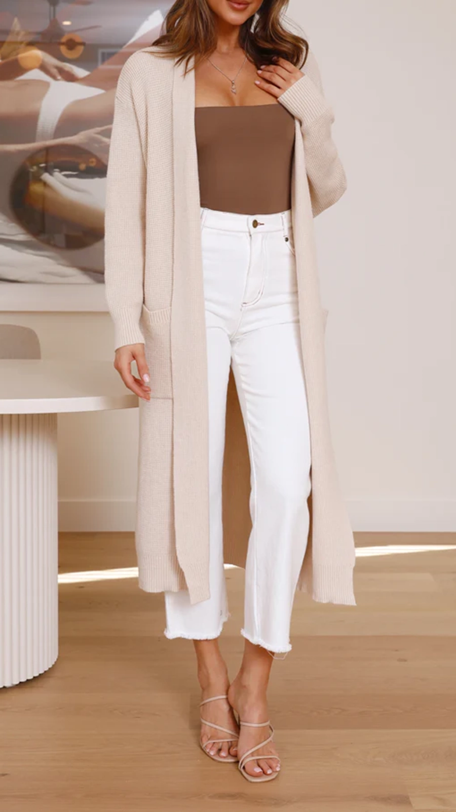 Nadine Cardigan - Beige - Image 6